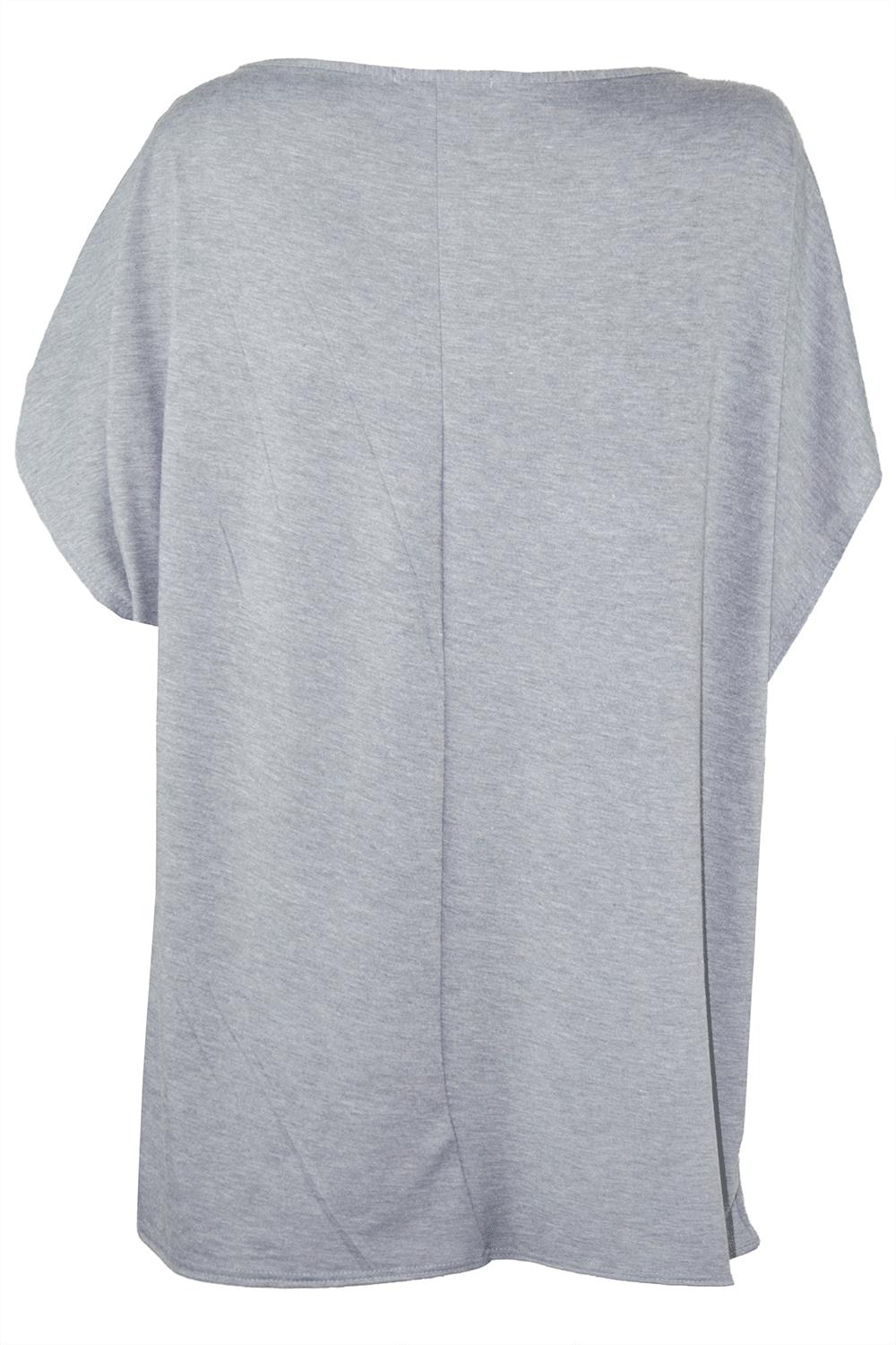 Ladies Womens One Shoulder Batwing Lips Bitting Skull Head Oversize T Shirt Top
