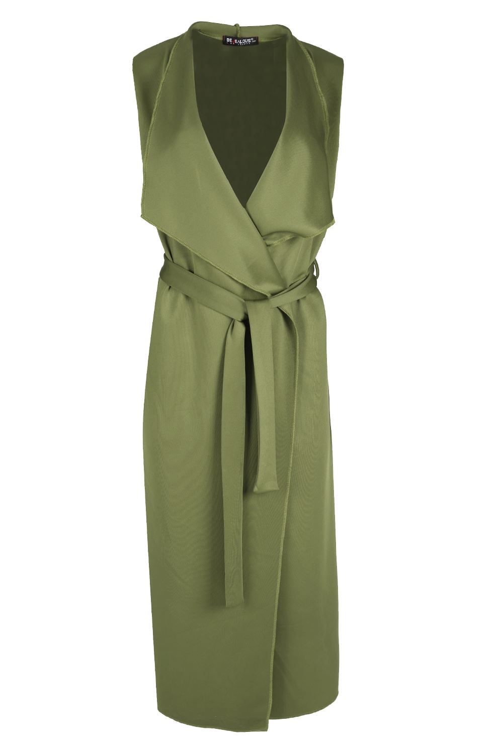 Da Donna Anteriore Apri Cravatta Con Cintura Cascata Lunghezza Midi DUSTER Donna Cape Cardigan