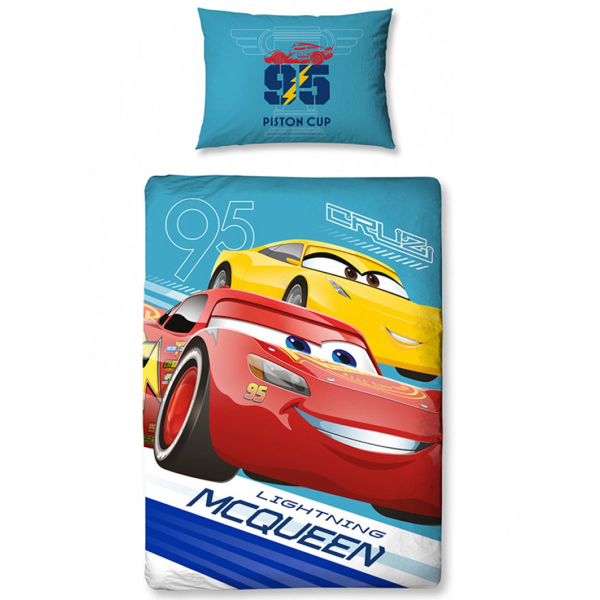 New DISNEY CARS3 Bedding Duvet Quilt Cover Bed Set Toddler Cot Lightning McQueen
