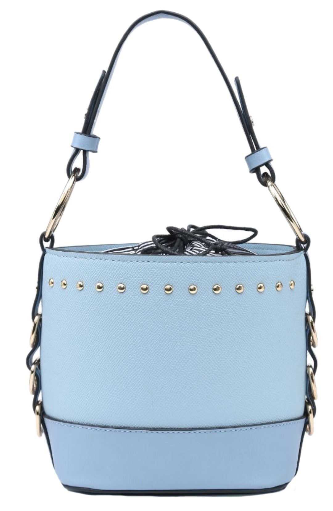 Top para mujer Tachonada Hebilla Hebilla De Tela cordón Bolso de Mano Rayas Casual