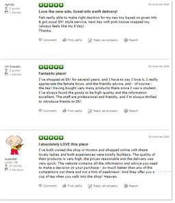 Positive reviews drive sales
