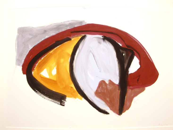 'Mediating' - gouache met constructie in abstracte vormen, nr. 6.448 - * verkocht