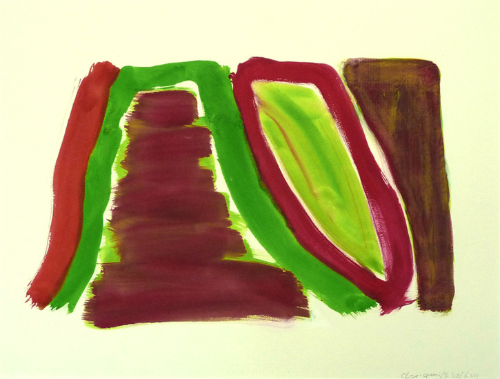 'Dicht & Open' - abstracte kunst op papier nr. 6.451 - * gratis kunst / nog beschikbaar