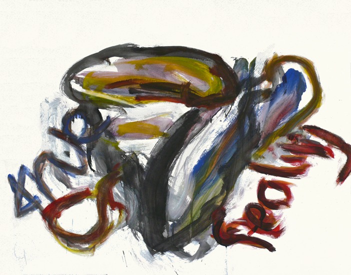 'Feality' - acryl schilderij - abstract werk op papier; beschikbaarheid nog onduidelijk - Fons Heijnsbroek