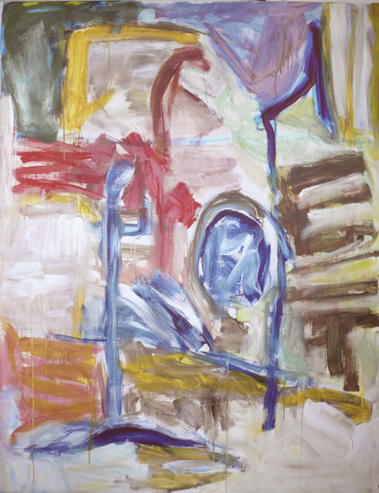 'Royal Garden' - een modern, abstract en groot schilderij van Benfo; samen geschilderd door Ben Vollers & Fons Heijnsbroek; te koop