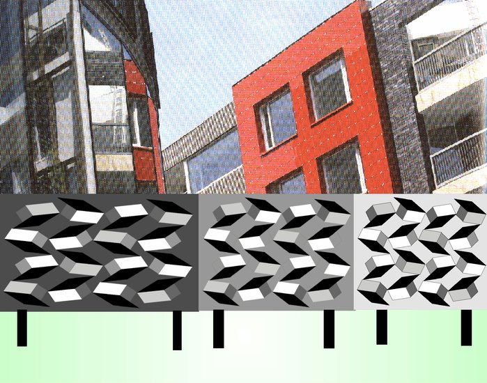 Monumentale toepassing van computerart.Hedendaagse Stadswal