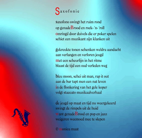 Grafiek. Poëzie. Saxofonie