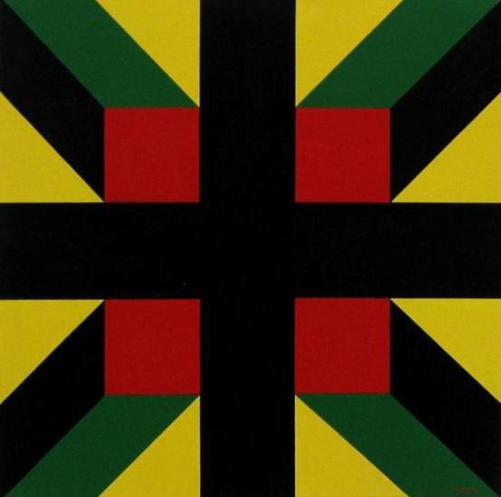 Geometrisch werk Drieluik Kruisbalk 1