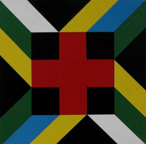 Geometrisch werk Drieluik Kruisbalk 3
