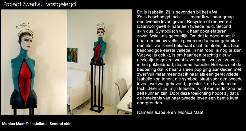 Zwerfvuil Vastgelegd. Titel installatie: Second skin