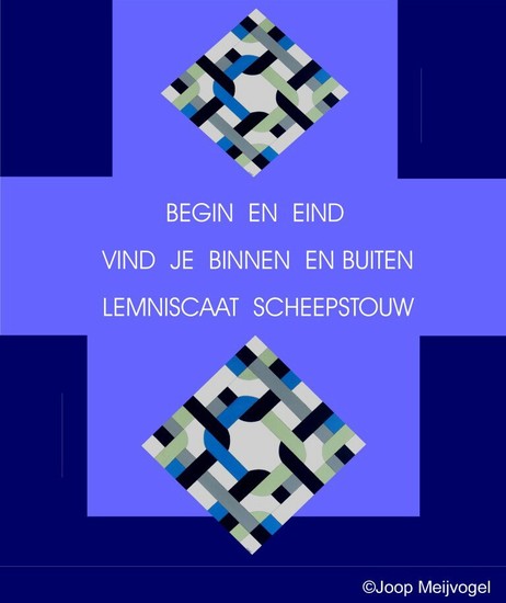 Haiku bij kunstwerk Lemniscaat scheepstouw van dichter Joop Meijvogel