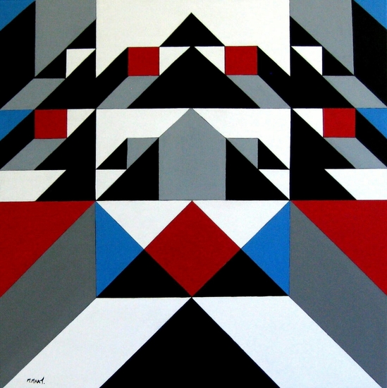 Geometrisch werk: Vierkantvulling, optische waarneming