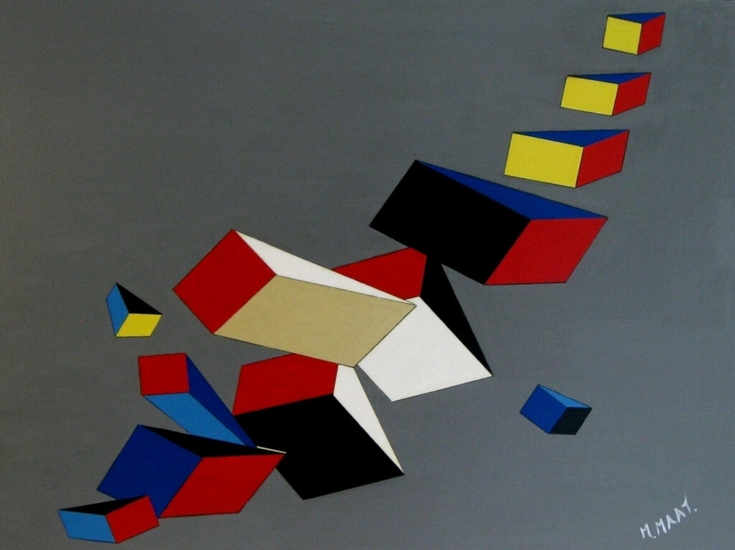 Geometrisch werk: Omhooggevallen