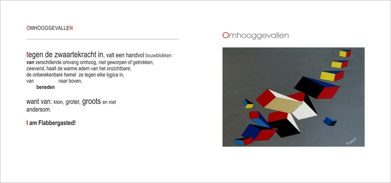 GEDICHT 'Omhooggevallen' uit kunstboek De schoonheid van geometrie van Michel Martinus
