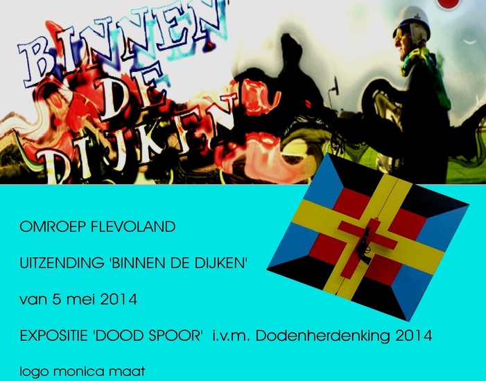 Omroep Flevoland. Link Gewapend Kruis. Expositie Dood Spoor 5 mei 2014. Bevrijdingsdag