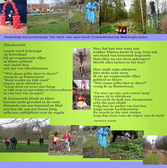 Kunstroute 2013 Colombinehuis kindergedichtje ELFENBERICHT