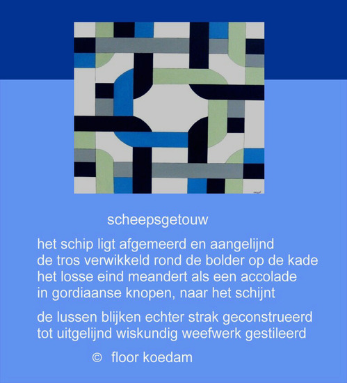 Gedicht bij kunstwerk Lemniscaat scheepstouw van Floor Koedam
