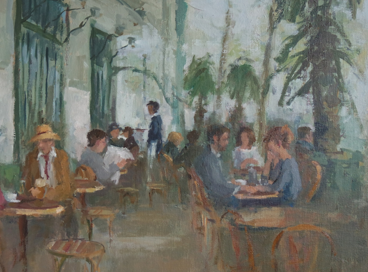 Terras van Le Rostand in Parijs