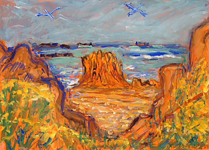 coast and sea-scape: Ile-de-Brehat, Brittany, France