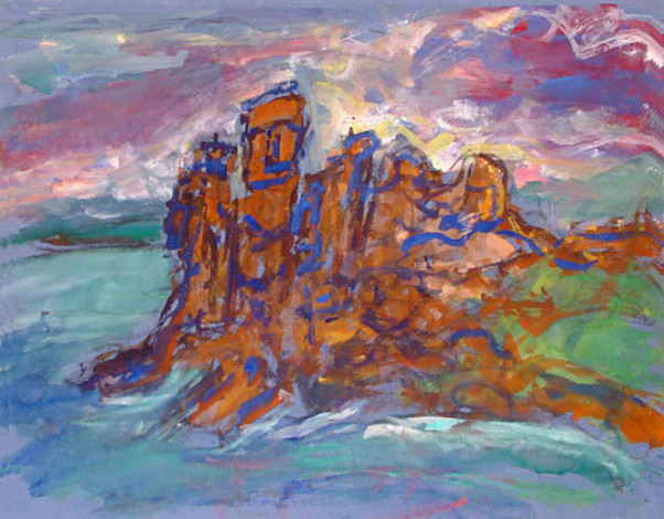 Rocks in the sea near Ploumanac'h, Brittany, France