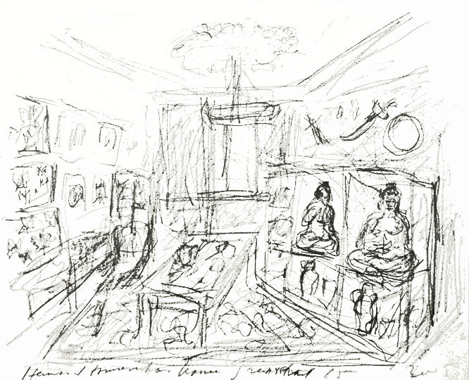 tekening: de kamer van Herman Stammeshaus