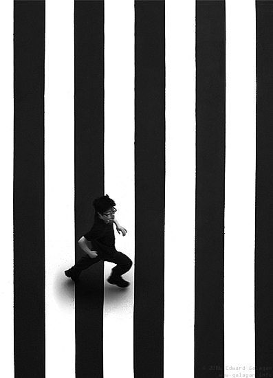 Life is: White strip, Black strip, Wh...