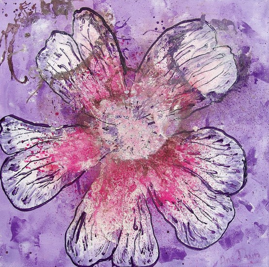 White in purple