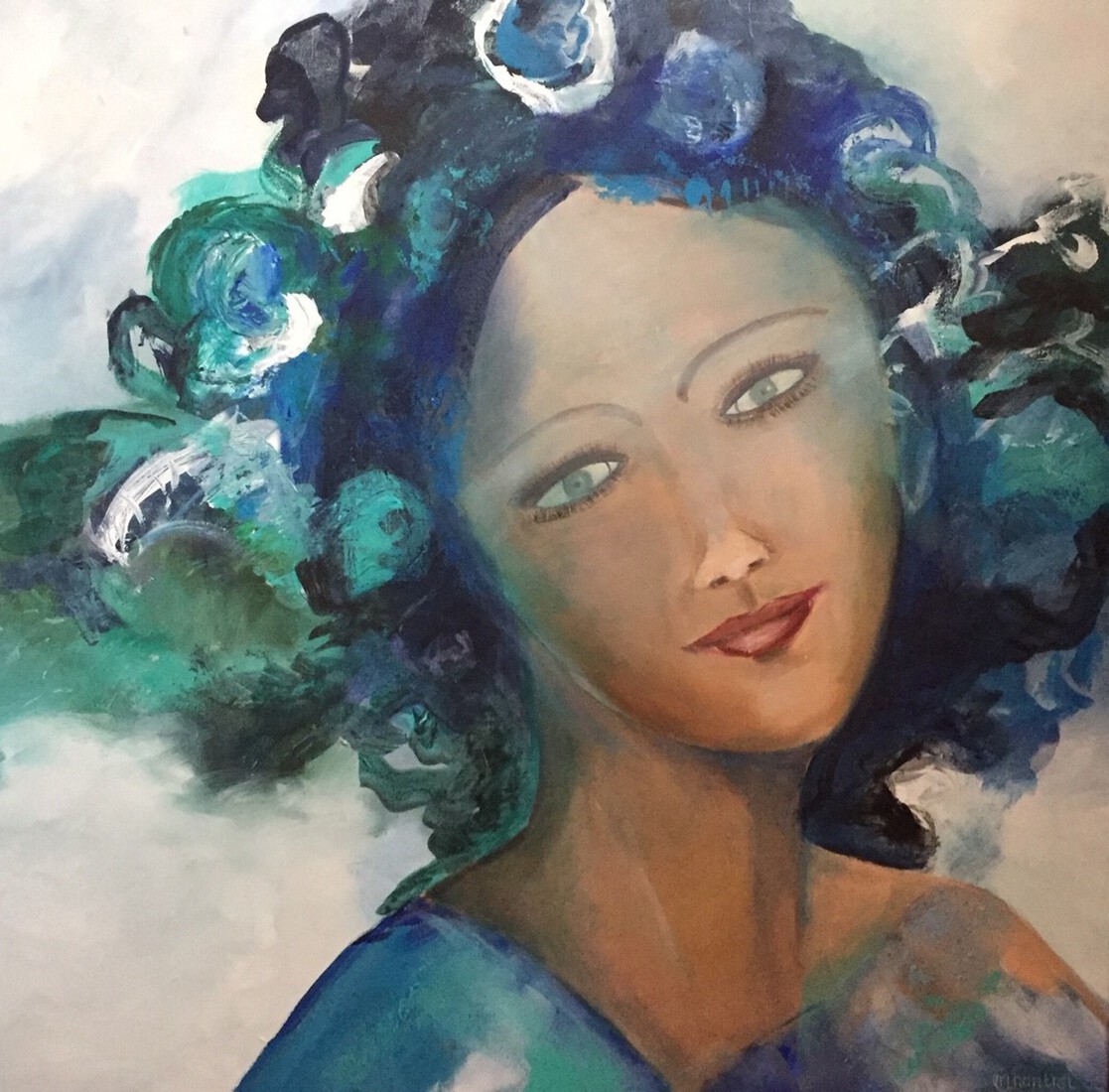 Portret in blue