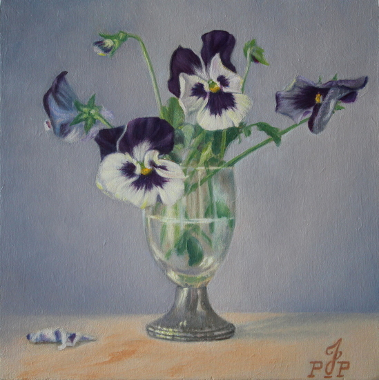Bloemstilleven met viooltjes