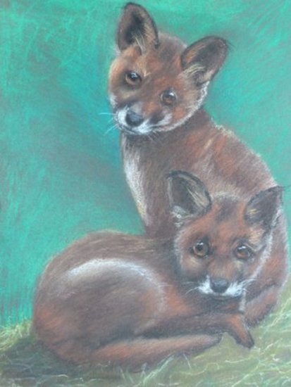 vosjes in pastel