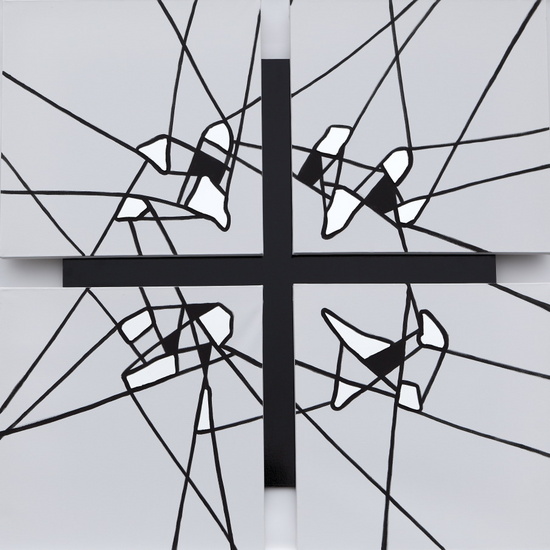 wit/zwart reflectie