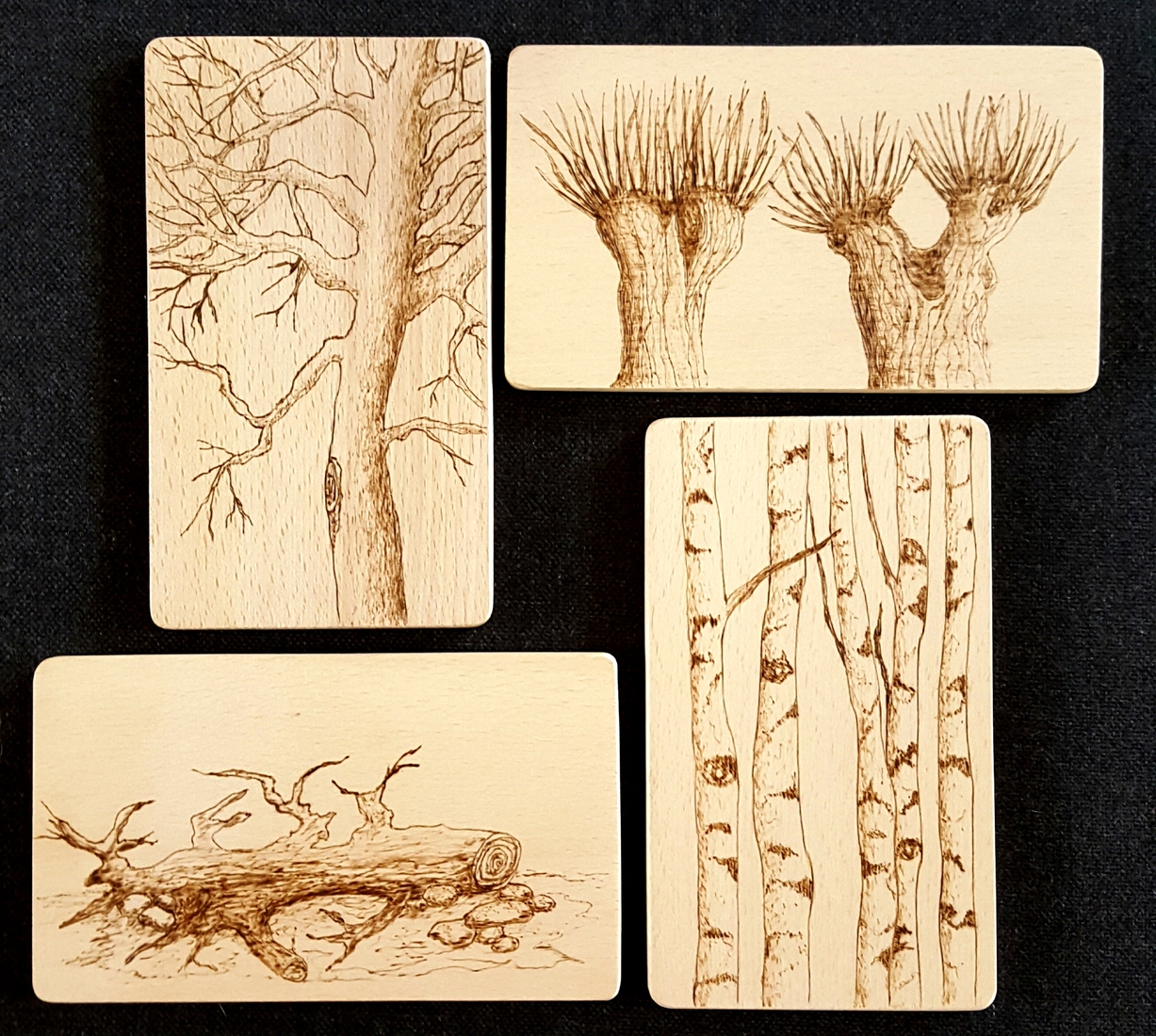 pyrografie, Bomen