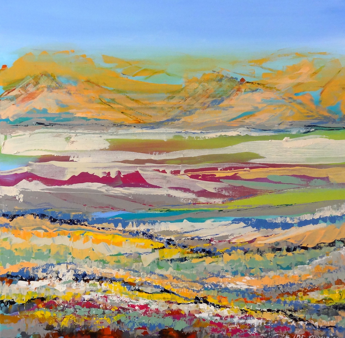 Orange mountains