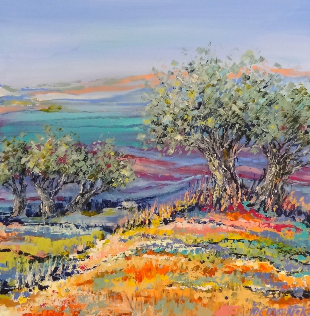 Blue valley with olive trees (Sold)