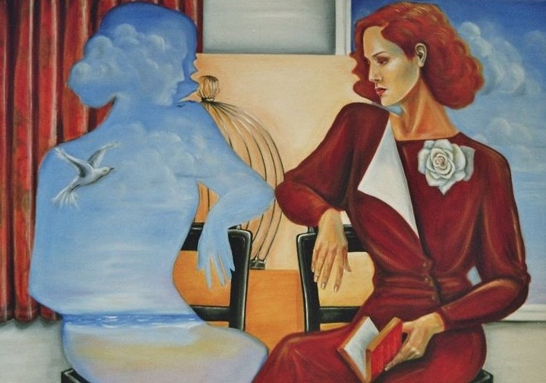 Dubbelportret van een vrouw
