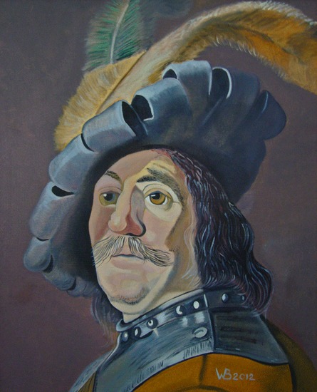 Man met gevederde baret