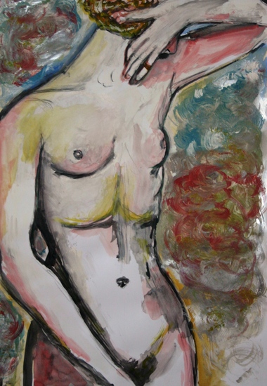 shy nude model