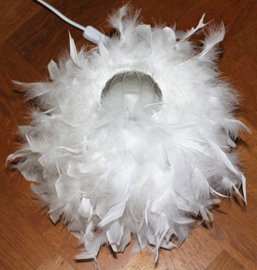 Fluffy veren lamp