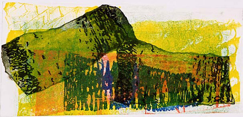 Structures in print 1. - monotype, graphic art