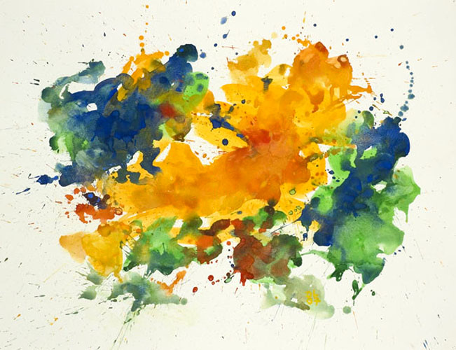 'Yellow'' and green' gouache on paper nr G.616