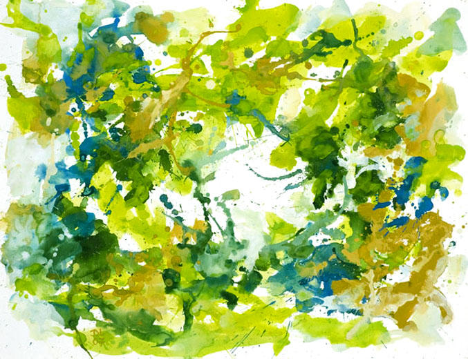 'Vista' abstract watercolor nr G 6.39