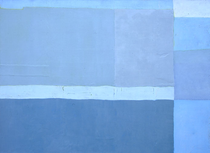 landschap in blauw en wit