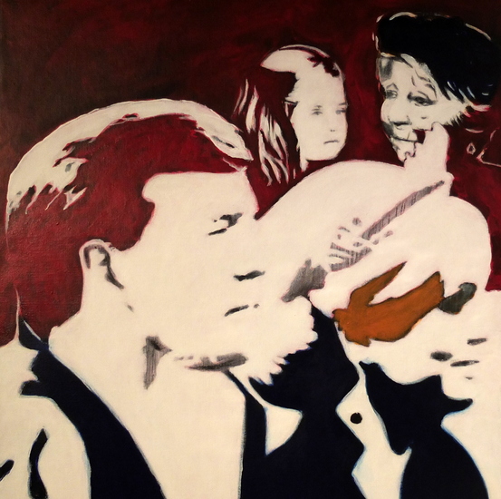 Staatsieportret Konigs paar met prinsessen