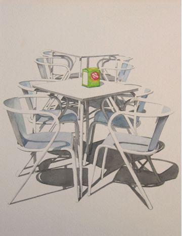 Straat terras