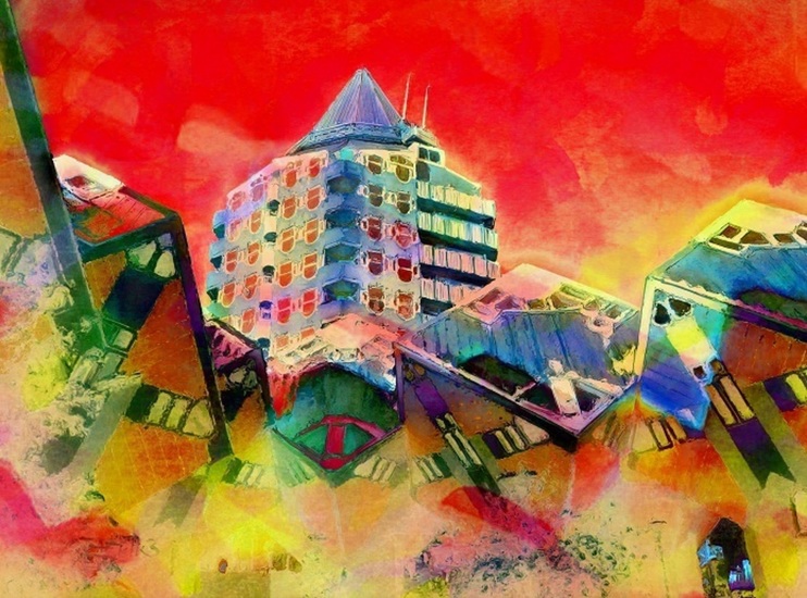 Potlood vanaf de kubussen vibrant
