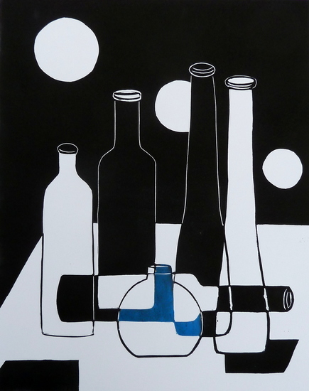 de blauwe