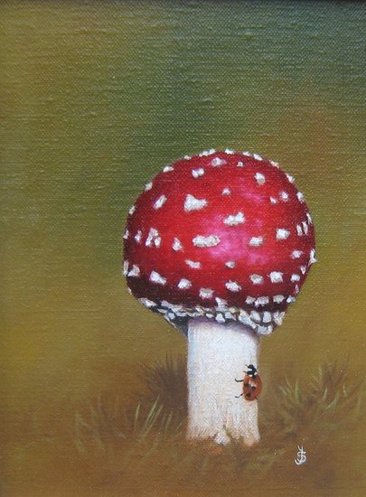 Rood met witte stippen