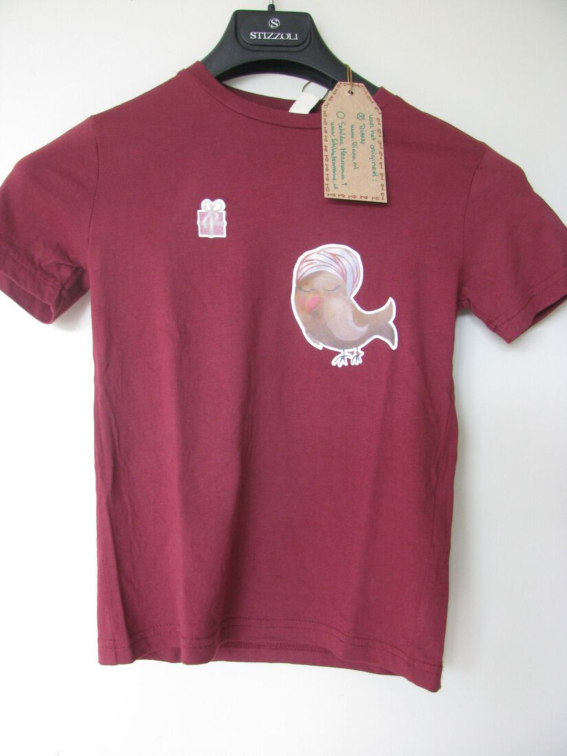 kinder T-shirt, bordeauxrood