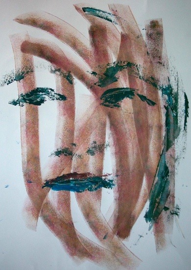 Transparant face in brown no. 3