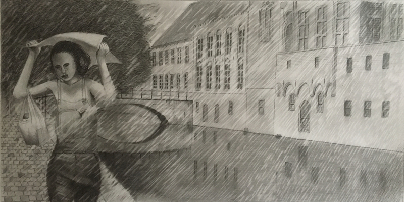 When the rain comes over Bruges